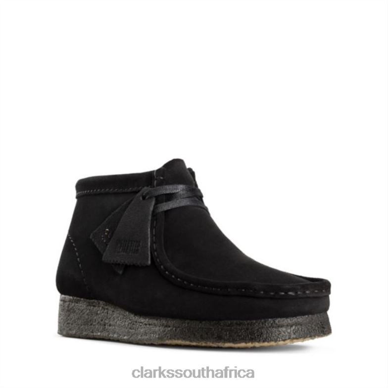 Clarks Black Suede Wallabee Boot Black Suede 840406177 Women Clarks Black Suede