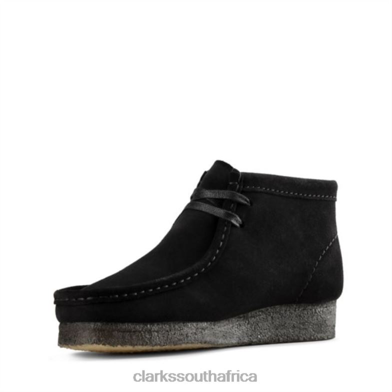 Clarks Black Suede Wallabee Boot Black Suede 840406177 Women Clarks Black Suede
