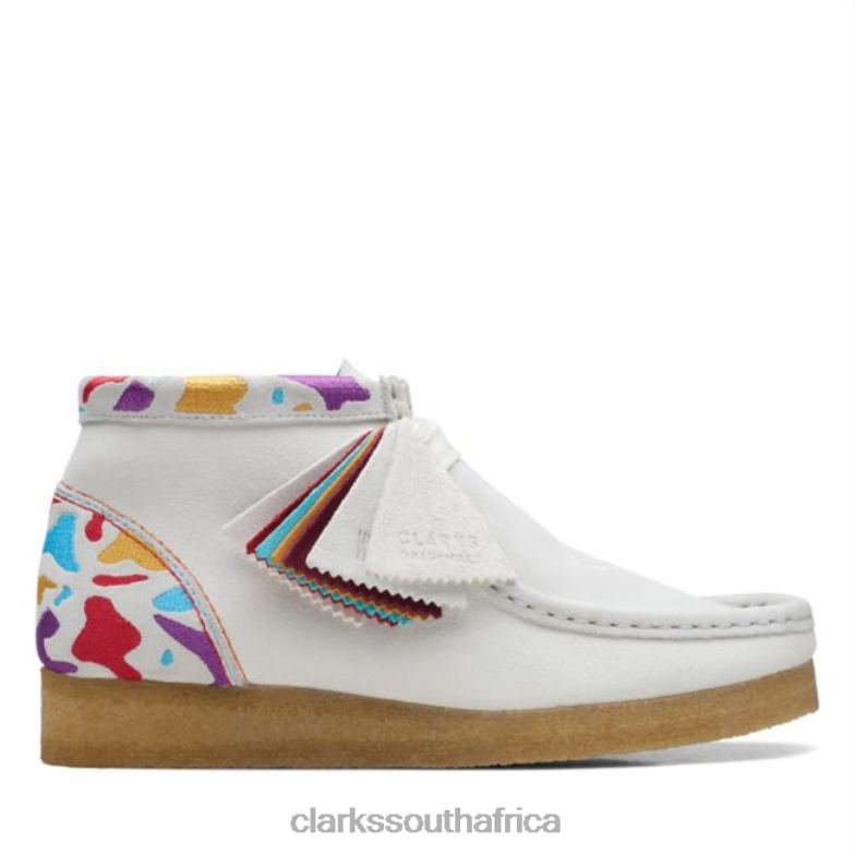 White Combi Wallabee Boot White Combi Clarks 840405340 Women Clarks White Combi