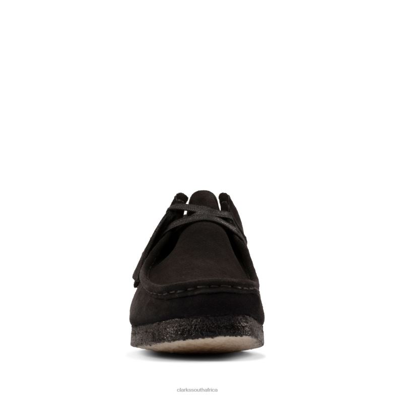 Black Suede Clarks Wallabee 840403139 Women Clarks Black Suede