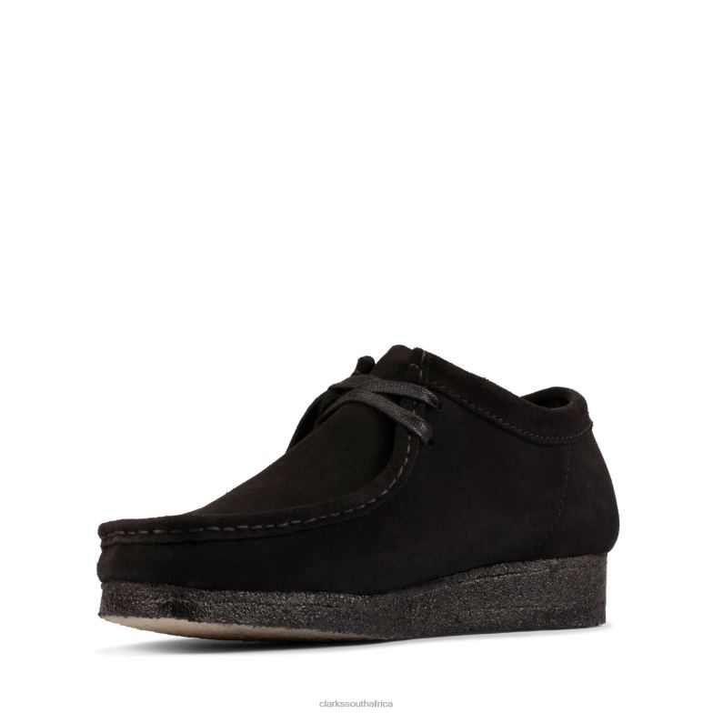 Black Suede Clarks Wallabee 840403139 Women Clarks Black Suede