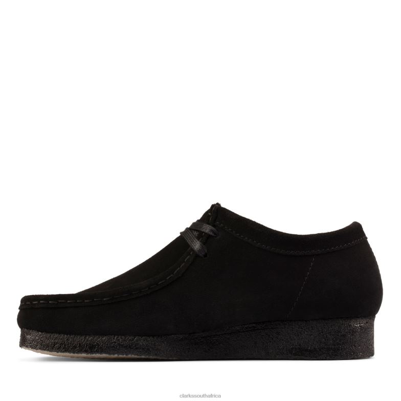 Black Suede Clarks Wallabee 840403139 Women Clarks Black Suede