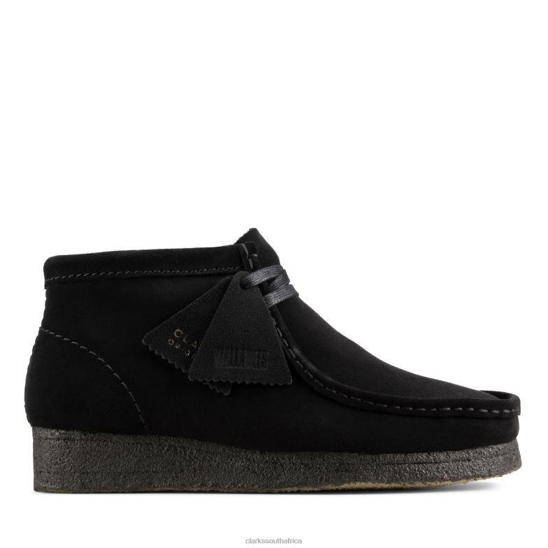 Black Suede Clarks Wallabee Boot 840403016 Women Clarks Black Suede
