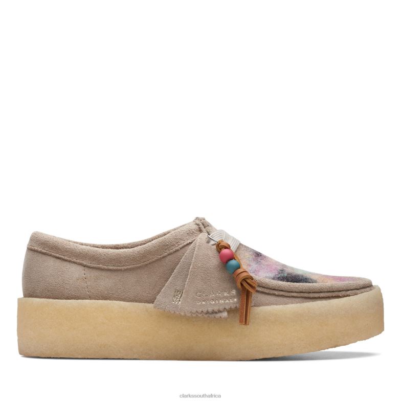 Clarks Grey Combi Wallabee Cup 840403065 Women Clarks Grey Combi
