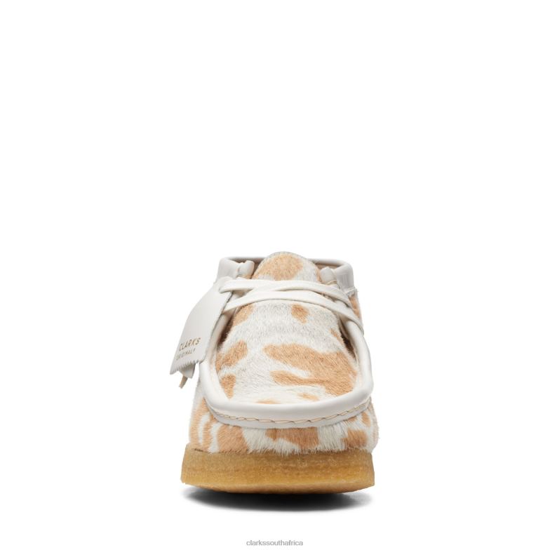 Clarks Wallabee Boot Tan Cow Print 840403322 Women Clarks Tan Cow Print