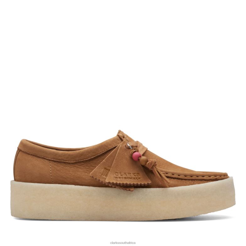 Tan Nubuck Wallabee Cup Clarks 840403172 Women Clarks Tan Nubuck