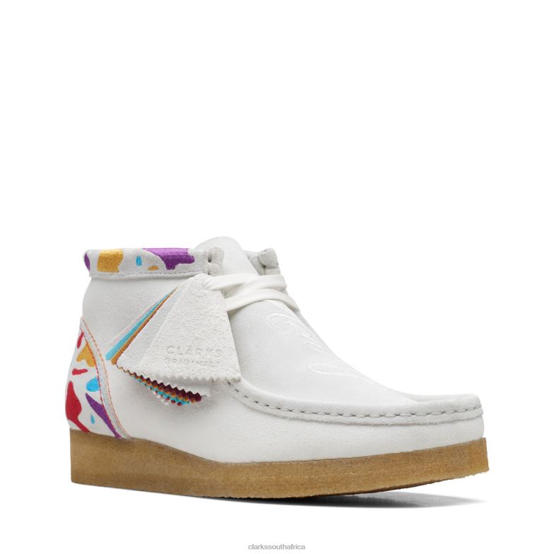 Wallabee Boot Clarks White Combi 840403159 Women Clarks White Combi