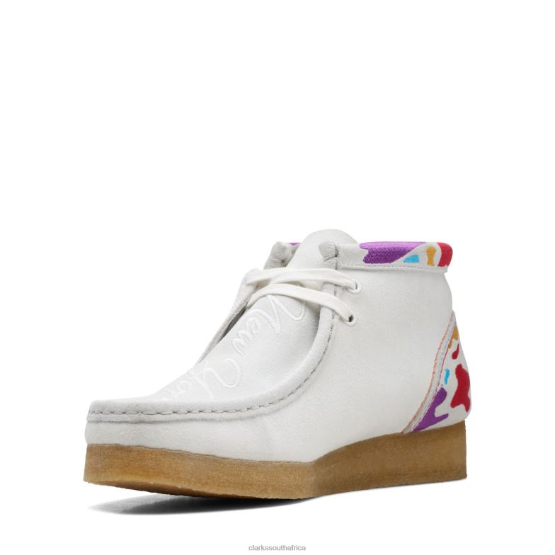Wallabee Boot Clarks White Combi 840403159 Women Clarks White Combi
