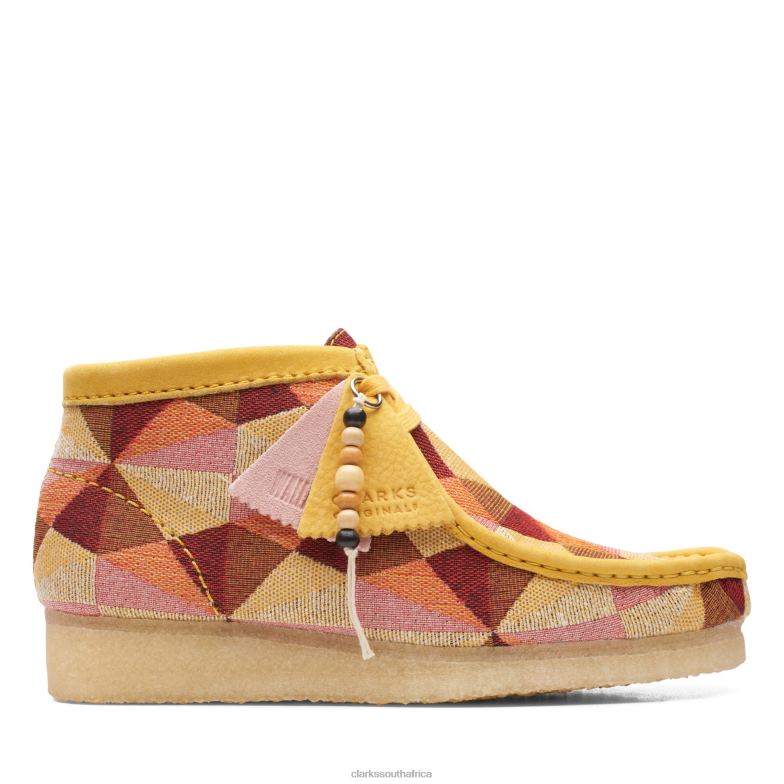Yel Low Combi Wallabee Boot Clarks 840403132 Women Clarks Yellow Combi
