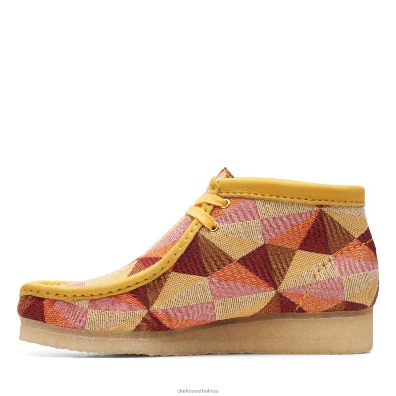 Yel Low Combi Wallabee Boot Clarks 840403132 Women Clarks Yellow Combi