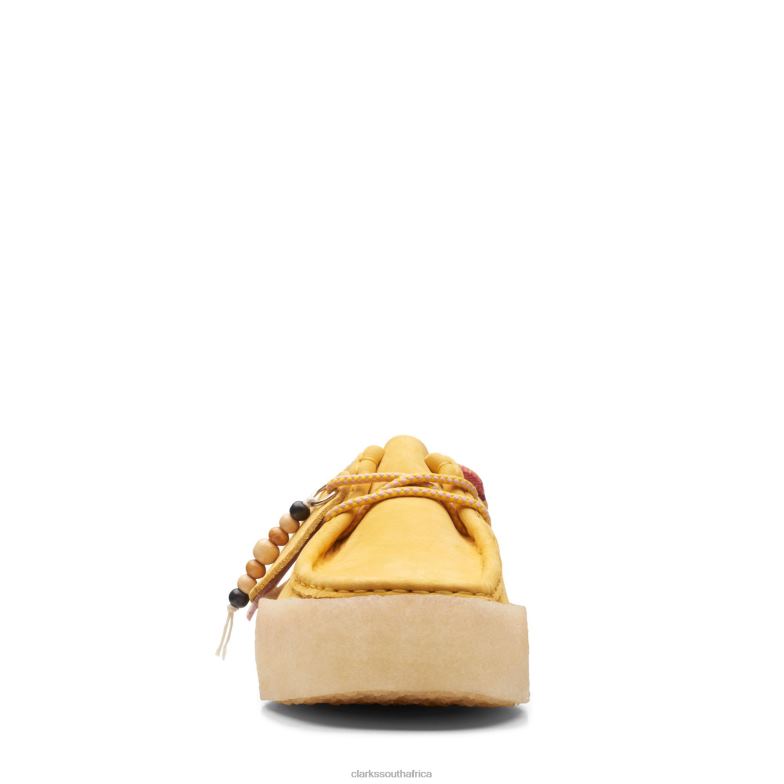Yel Low Nubuck Clarks Wallabee Cup 840403379 Women Clarks Yellow Nubuck