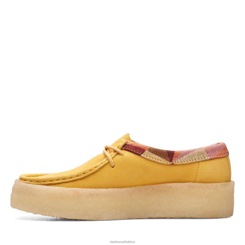 Yel Low Nubuck Clarks Wallabee Cup 840403379 Women Clarks Yellow Nubuck