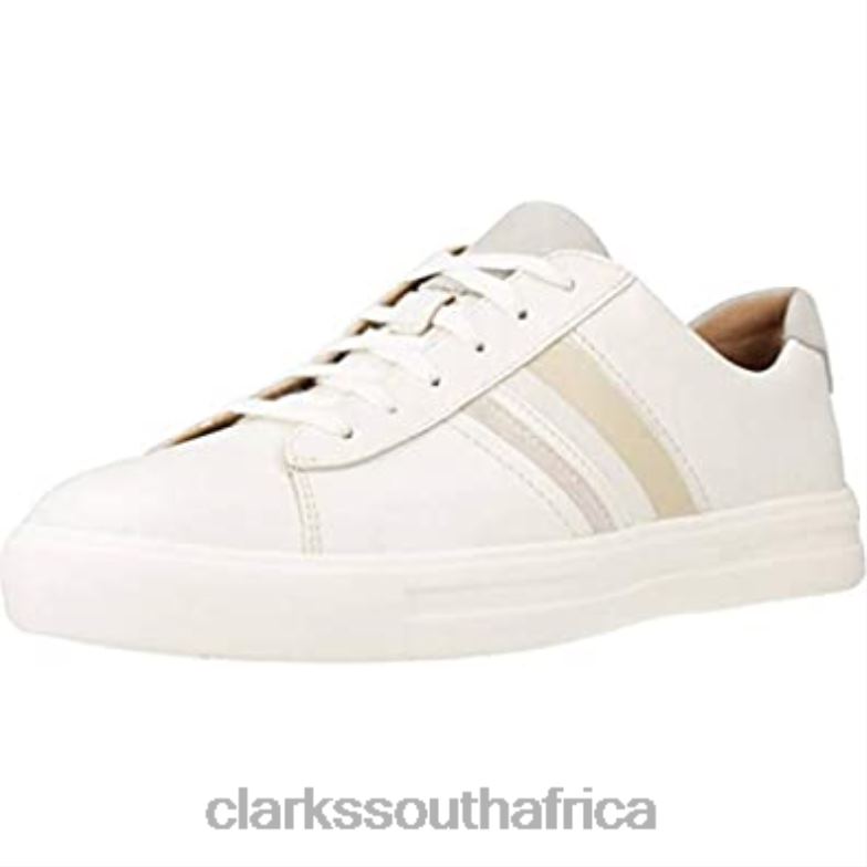 White Combi Un Maui Band Women's Sports Shoes Clarks 8404036 Women Clarks White Combi