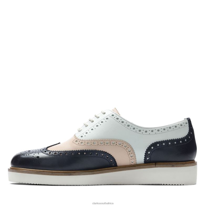 Baille Brogue Clarks Navy 840403335 Women Clarks Navy