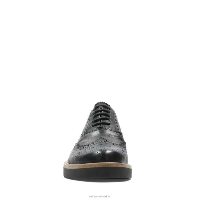 Clarks Baille Brogue Black Leather 840403370 Women Clarks Black Leather