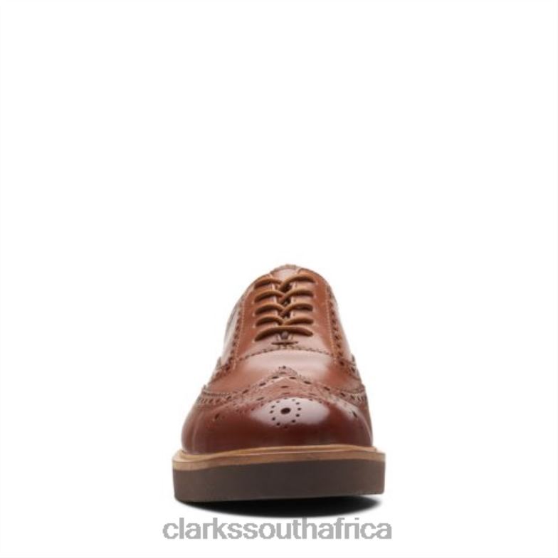 Glickly Brogue Clarks Dark Tan Leather 840403973 Women Clarks Dark Tan Leather