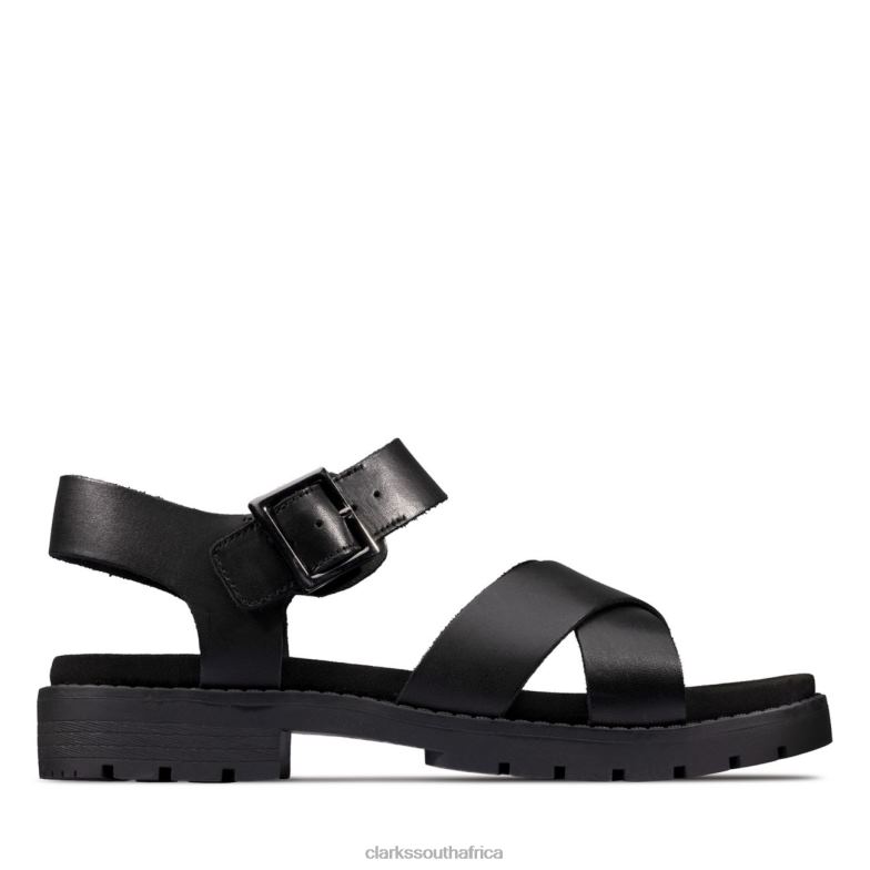 Black Leather Clarks Orinoco Strap Black Leather 840405219 Women Clarks Black Leather