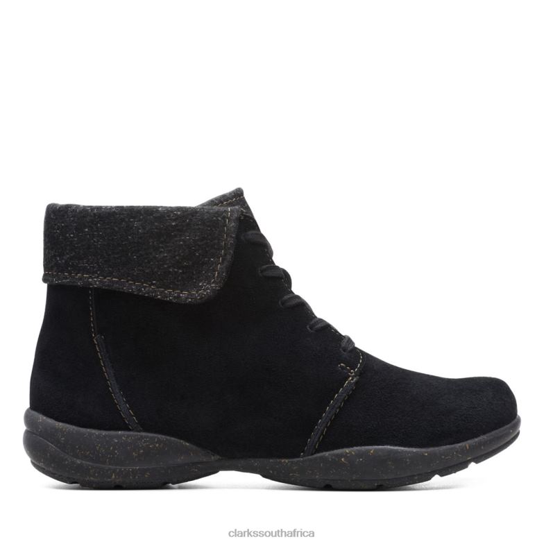Black Suede Clarks Roseville Lace Black Suede 840406560 Women Clarks Black Suede