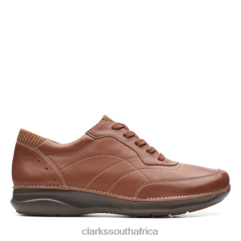 Clarks Appley Tie Dark Tan Leather Dark Tan Leather 840406490 Women Clarks Dark Tan Leather