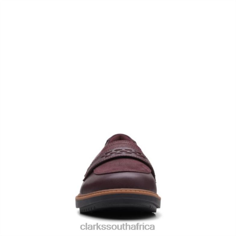 Clarks Burgundy Leather Raisie Jump Burgundy Leather 840406281 Women Clarks Burgundy Leather