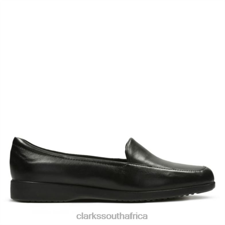 Georgia Black Leather Clarks Black Leather 840405047 Women Clarks Black Leather