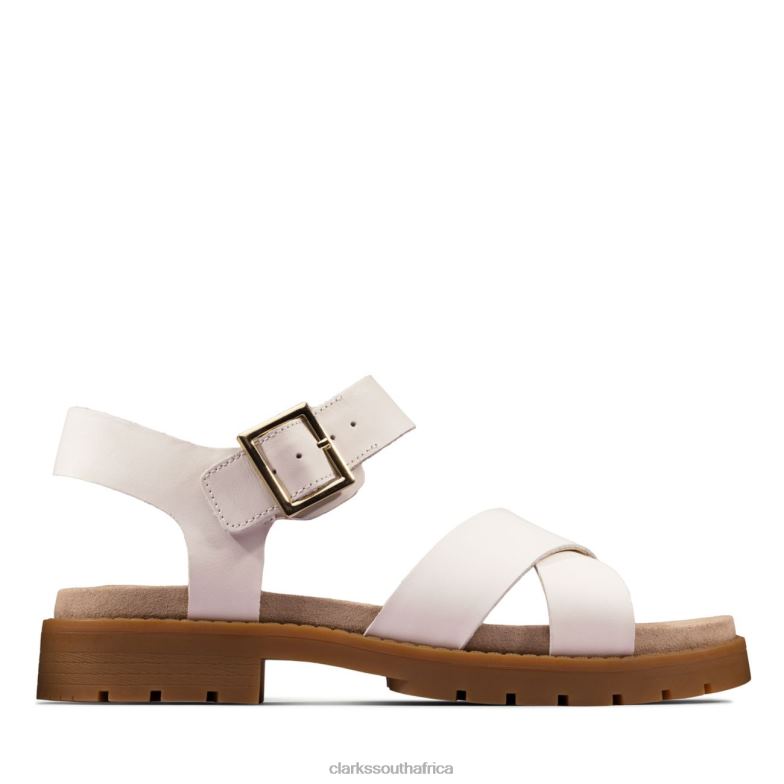 White Leather Clarks Orinoco Strap White Leather 840405224 Women Clarks White Leather