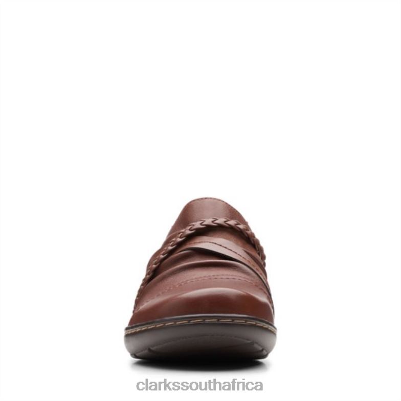 Cora Braidshoe Dark Tan Leather Clarks Dark Tan Leather 840406287 Women Clarks Dark Tan Leather