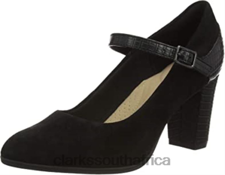 Women's Alayna Shine Uniform Dress Shoe Clarks Black Combi 840402751 Women Clarks Black Combi