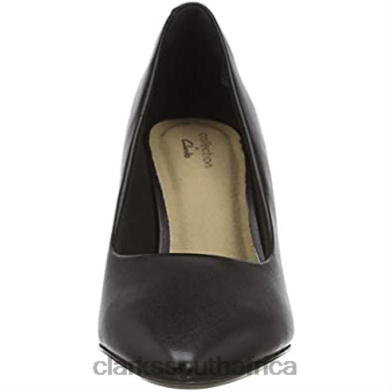 Women's Illeana Tulip Uniform Dress Shoe Clarks Black Leather 84040807 Women Clarks Black Leather