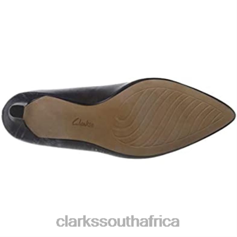 Women's Illeana Tulip Uniform Dress Shoe Clarks Black Leather 84040807 Women Clarks Black Leather