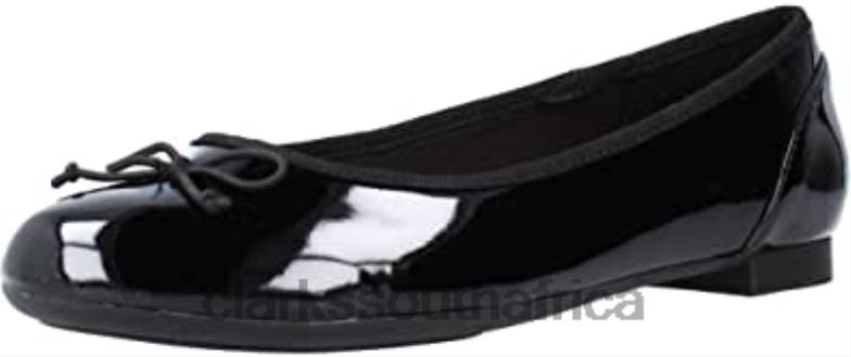 Black Leather Clarks Women's Couture Bloom Ballet Flat 84040184 Women Clarks Black Leather