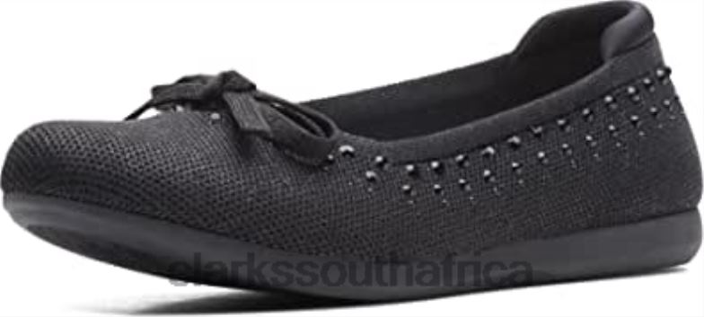 Black Women's Carly Hope Flat Clarks 84040748 Women Clarks Black