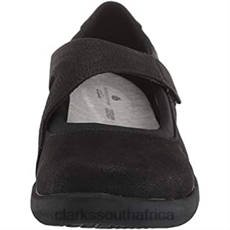 Clarks Black Synthetic Women's Sillian 20 Joy Mary Jane Flat 840401097 Women Clarks Black Synthetic