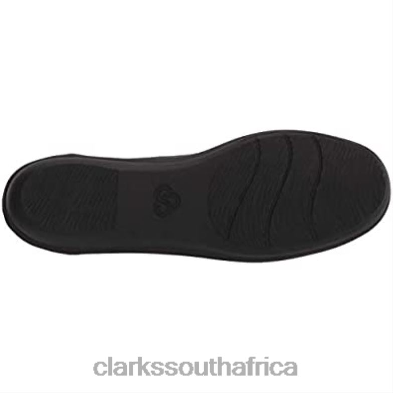 Clarks Women's Low Ballet Flat Black Snake Print Synthetic 84040578 Women Clarks