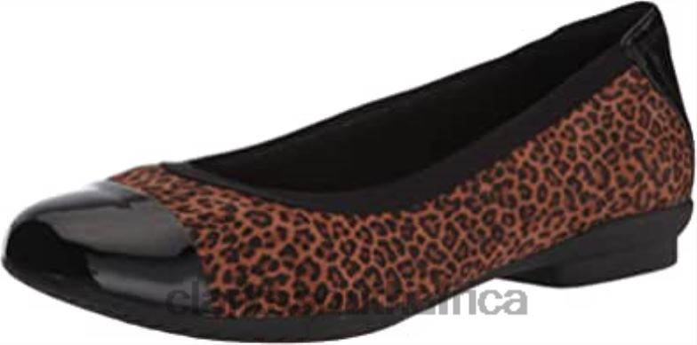 Clarks Women's Sara Orchid Ballet Flat Leopard 840402050 Women Clarks Leopard
