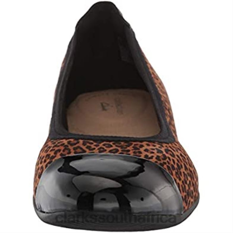 Clarks Women's Sara Orchid Ballet Flat Leopard 840402050 Women Clarks Leopard