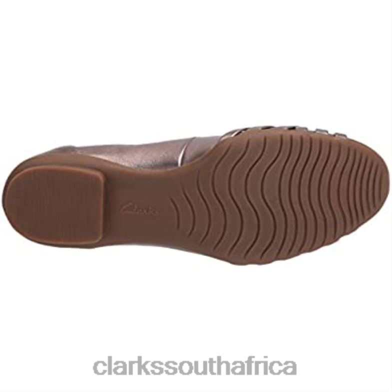 Metallic Combi Synthetic Women's Sara Clover Ballet Flat Clarks 840402444 Women Clarks