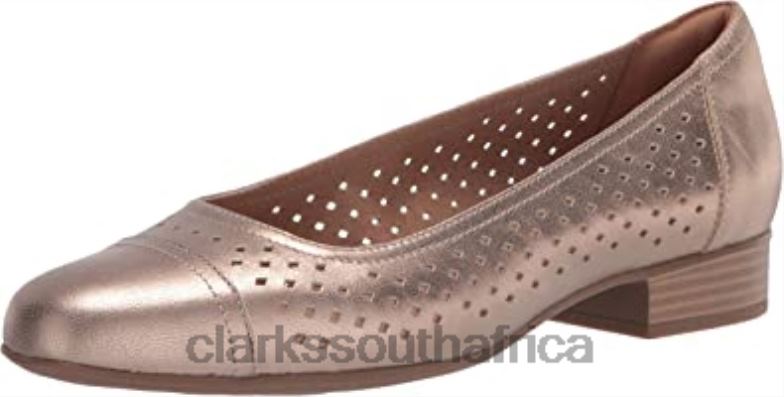 Metallic Leather Clarks Women's Juliet Cedar Ballet Flat 840402952 Women Clarks