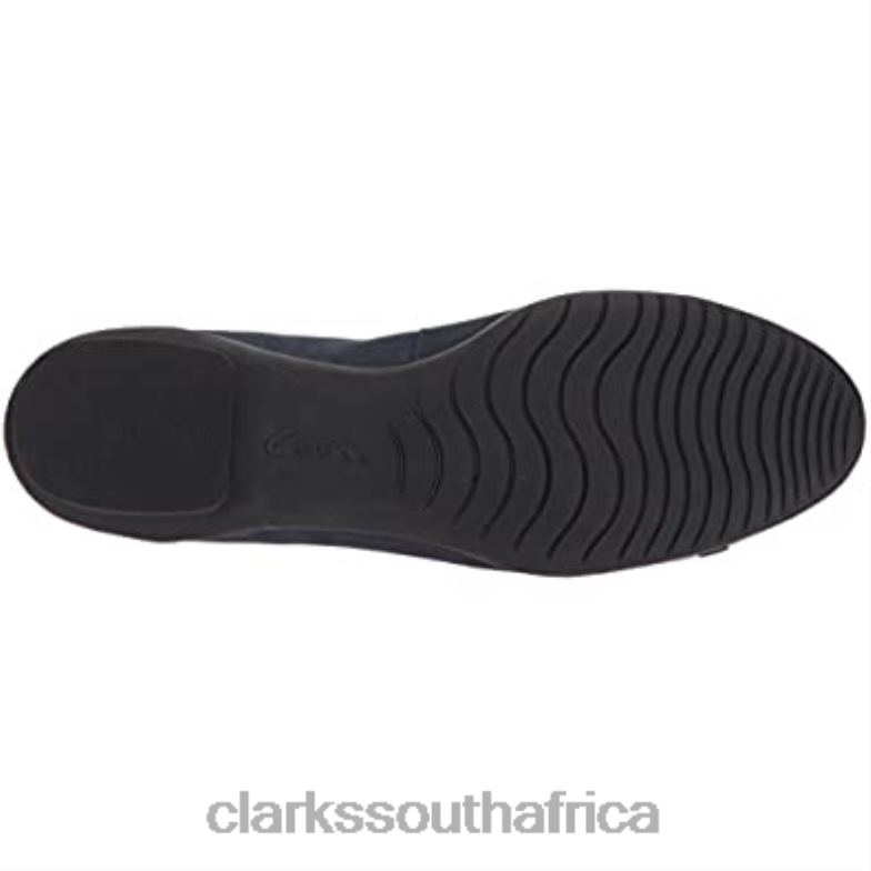 Navy New Black Nvy Patent Lthr Combi Clarks Women's Neenah Vine Ballet Flat 840401091 Women Clarks Navy New Black Nvy Patent Lthr Combi