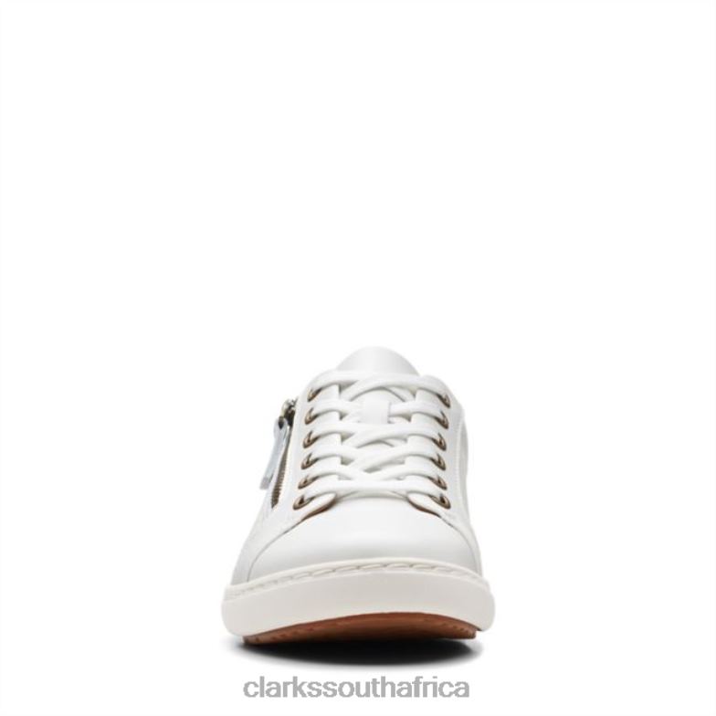 White Leather Clarks Nalle Lace White Leather 840406203 Women Clarks White Leather