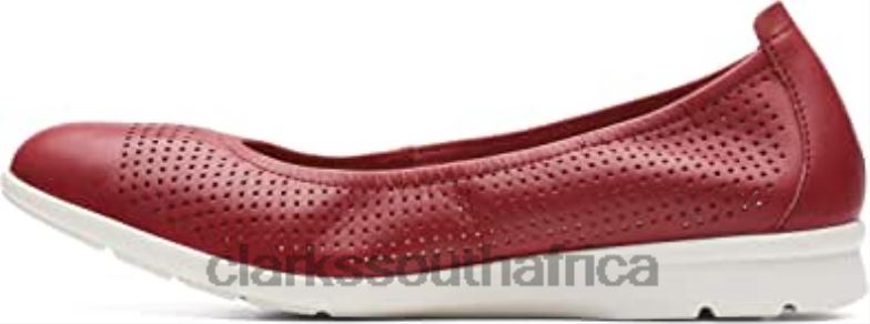 White Sole Clarks Women's Jenette Ease Ballet Flat 840401376 Women Clarks