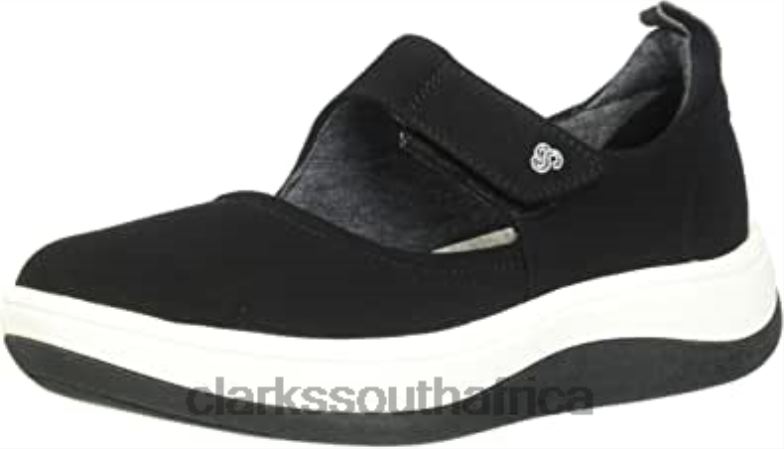 Women's Arla Air Mary Jane Flat Black Textile Clarks 840401934 Women Clarks Black Textile