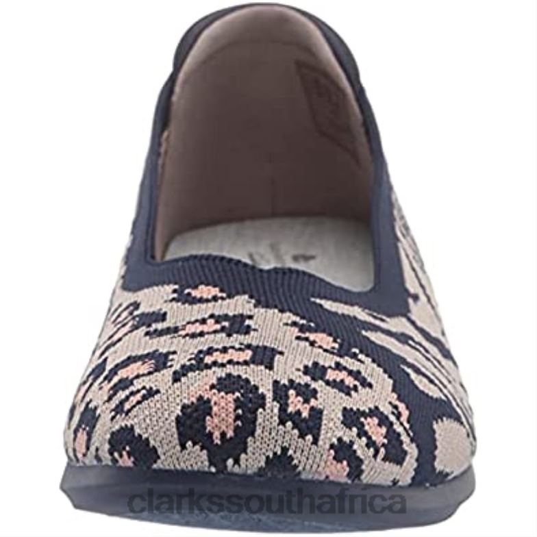 Women's Carly Wish Ballet Flat Clarks Stone Combi 840401037 Women Clarks