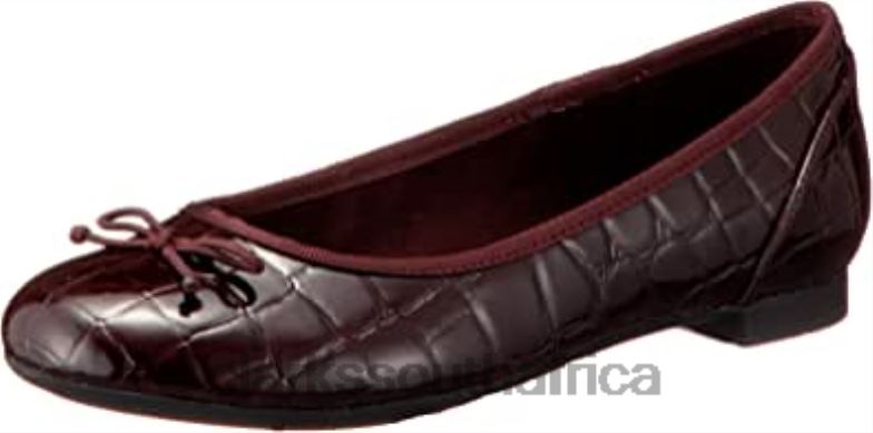 Women's Couture Bloom Ballet Flats Clarks Burgundy 840401629 Women Clarks Burgundy