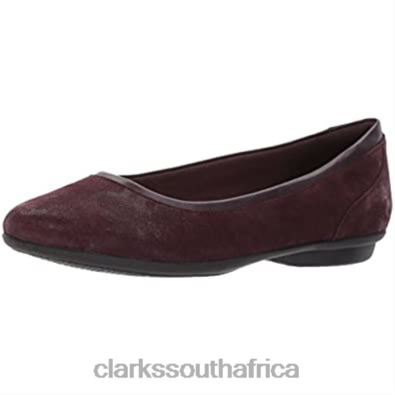 Women's Gracelmara Flat Aubergine Clarks 840401318 Women Clarks Aubergine