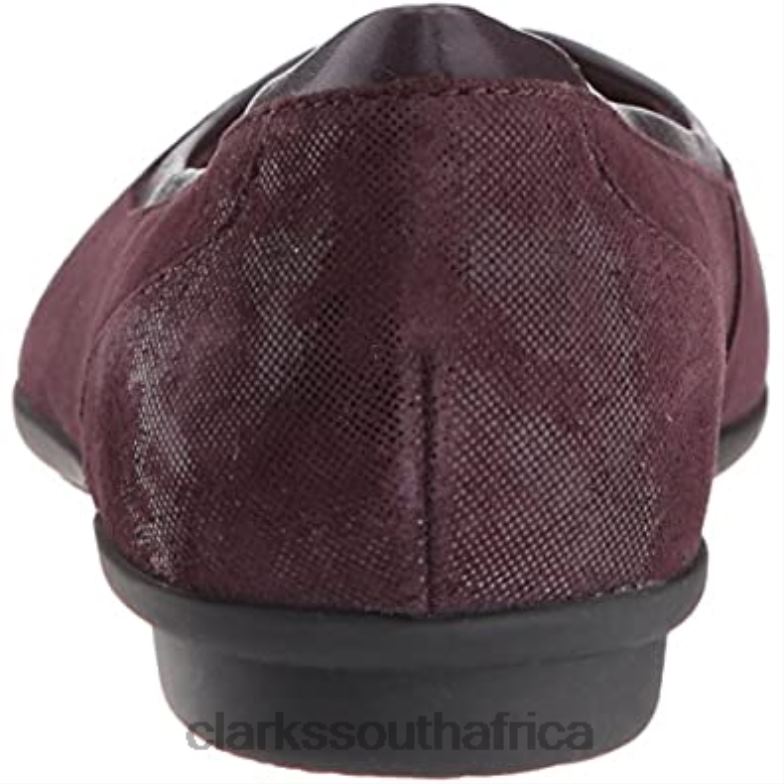 Women's Gracelmara Flat Aubergine Clarks 840401318 Women Clarks Aubergine