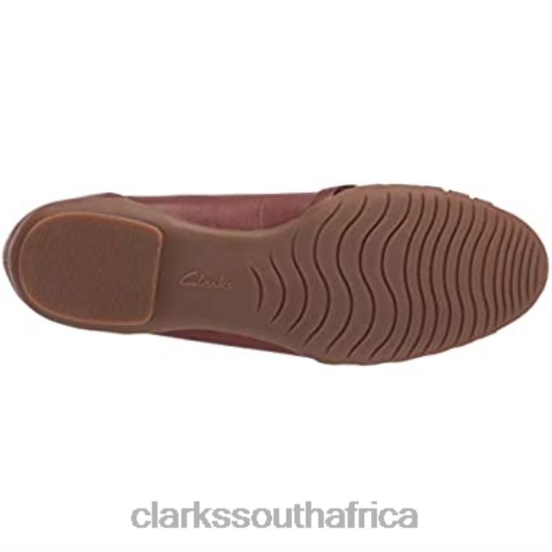 Women's Sara Clover Ballet Flat Clarks Mahoga Ny Leather Combi 840401887 Women Clarks