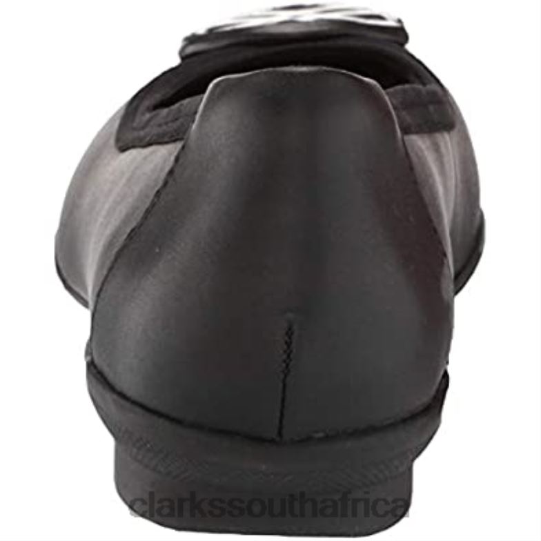 Women's Sara Wil Low Ballet Flat Clarks Black Leather 84040621 Women Clarks Black Leather