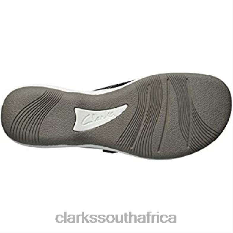 Black Synthetic Clarks Women's Brinkley Sun Flip-Flop 840402848 Women Clarks Black Synthetic