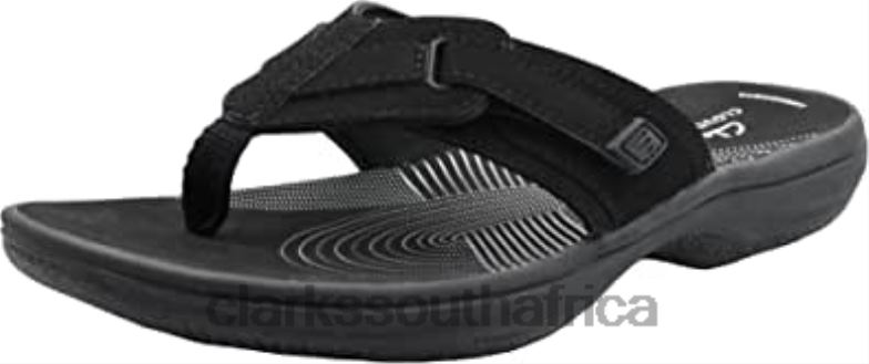 Women's Brinkley Jazz Black Flip-Flop Clarks 840402004 Women Clarks
